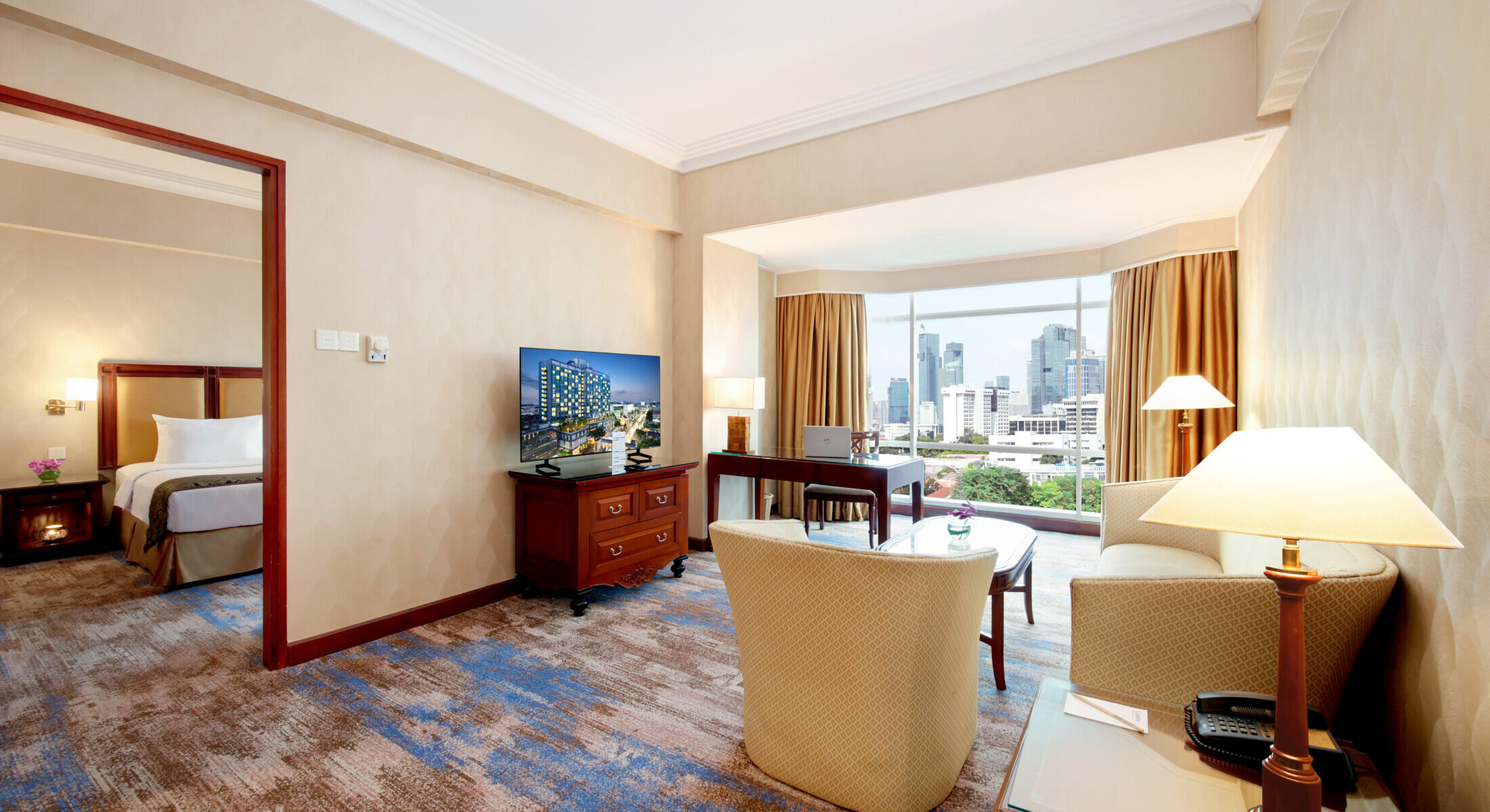 Student using laptop